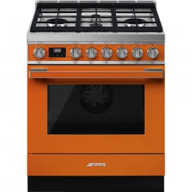 Smeg Portofino Series 2-Piece Orange Kitchen Package with